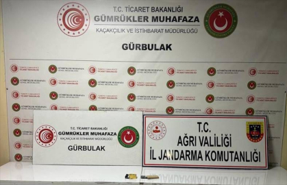 Ağrı'da 3 kilo 400 gram gümrüksüz altın ele geçirildi