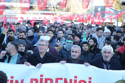 Van ve Muş&#039;ta İsrail&#039;in Gazze&#039;deki saldırıları protesto edildi