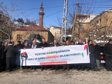 Bitlis'te İsrail'in Gazze'ye yönelik saldırıları protesto edildi