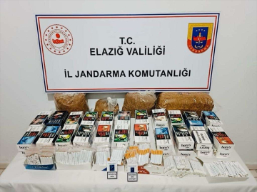 Elazığ'da kaçak tütün ve makaron ele geçirildi