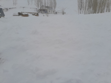 Van&#039;da üzerine çığ düşen evde hasar oluştu