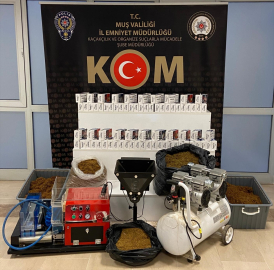 Muş&#039;ta tütün ürünleri ele geçirildi