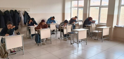 Baskil'de deneme sınavı yapıldı