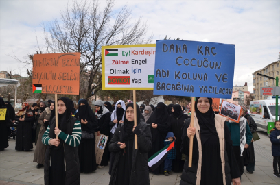 Muş'ta İsrail'in Gazze'ye yönelik saldırıları protesto edildi