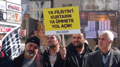 Tatvan&#039;da İsrail&#039;in Gazze&#039;ye yönelik saldırıları protesto edildi