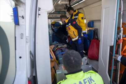 Erzurum&#039;da refüjdeki ağaca çarparak devrilen aracın sürücüsü ile eşi yaralandı