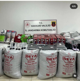 Hakkari'de gümrük kaçağı ürünler ele geçirildi