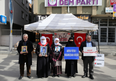 Muşlu aileler, DEM Parti önündeki eylemlerine devam etti