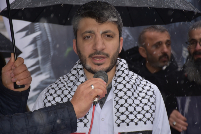 Van'da sağlık çalışanları Filistin'e destek açıklaması yaptı