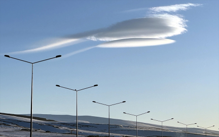 Ardahan&#039;da mercek bulutları oluştu