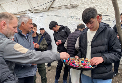 Kars&#039;ta asırlık bayram geleneği sürdürülüyor