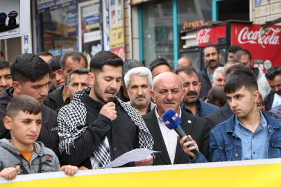 Karlıova&#039;da İsrail&#039;in Gazze&#039;ye yönelik saldırıları kınandı