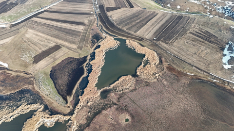 Lavaş Gölü&#039;nün yüzeyini kaplayan buzlar eridi
