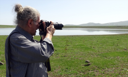 Buzları çözülen Asboğa Gölü göçmen kuşlarla şenlendi