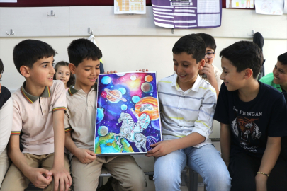 Elazığlı öğrenci uzay yolculuğu resmiyle Türkiye birincisi oldu
