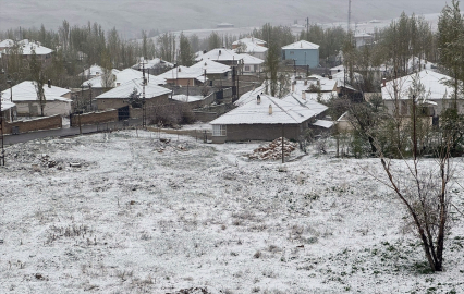 Van&#039;ın Başkale ilçesinde kar etkili oldu