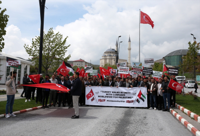 Bitlis Eren Üniversitesinde İsrail&#039;in Gazze&#039;ye saldırıları protesto edildi