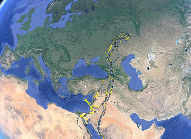 GRAFİKLİ - Bozkır şahini iki yıllık göç rotasında üç kıtada 48 bin 865 kilometre kanat çırptı