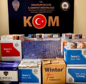 Erzurum&#039;da 196 bin 200 gümrük kaçağı makaron ele geçirildi