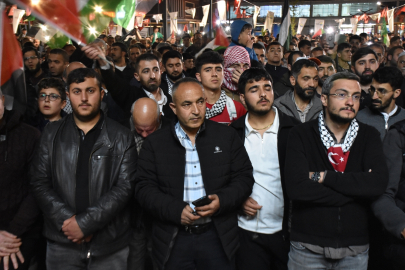 Van&#039;da Filistin&#039;e destek yürüyüşü düzenlendi