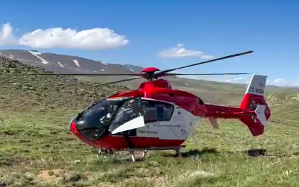 Van'da mantar toplarken düşerek yaralanan kişi helikopterle hastaneye ulaştırıldı