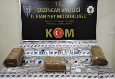 Erzincan&#039;da kaçak tütün operasyonunda 1 şüpheli yakalandı
