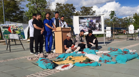 Van&#039;da öğrenciler ve akademisyenlerin İsrail&#039;e yönelik protesto eylemleri devam ediyor