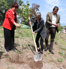 Erzurum&#039;da psikiyatri hastaları fidan dikti