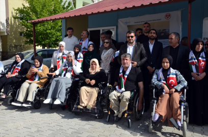 Muş&#039;ta bedensel engelliler, Gazze&#039;de hayatını kaybedenler için mevlit okuttu