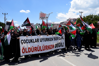 Bitlis&#039;te İsrail&#039;in Gazze&#039;ye yönelik saldırıları protesto edildi