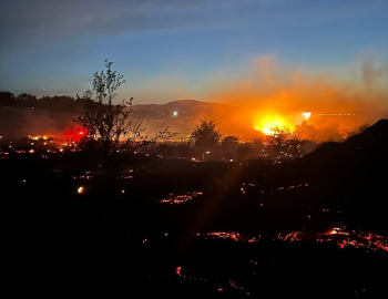 Malatya&#039;da sazlık alanda çıkan yangın söndürüldü