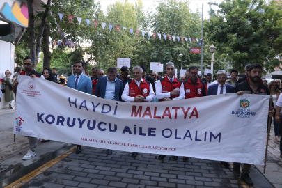 Malatya&#039;da "Koruyucu Aile Günü" dolayısıyla yürüyüş yapıldı