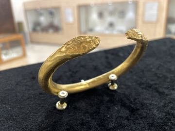 Ani'den 22 yıl önce çıkarılan "yılan başlı" bilezikler müzede yerini aldı