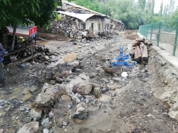 Erzurum’da sağanak nedeniyle dereler taştı