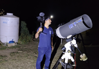 Nemrut Krater Gölü gece görüntülendi