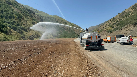 Çatak&#039;ta çöp depolama alanı yeşillendiriliyor