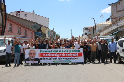 Karlıova&#039;da Hamas Siyasi Büro Başkanı Heniyye için gıyabi cenaze namazı kılındı