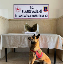 Elazığ'da yolcu otobüsünde 7 kilo 600 gram esrar ele geçirildi