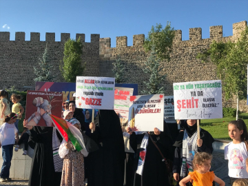 Erzurum&#039;da sağlık çalışanları Gazze için "sessiz yürüyüş" yaptı