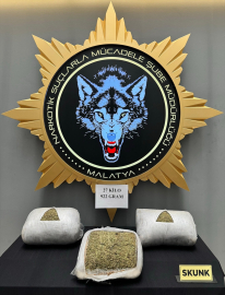 Malatya&#039;da 27 kilo 922 gram skunk ele geçirildi