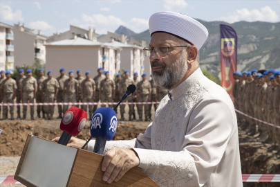 Diyanet İşleri Başkanı Ali Erbaş, Tunceli'de cami temel atma töreninde konuştu: