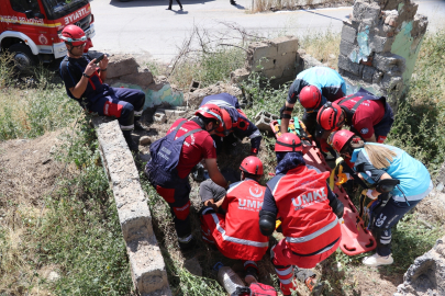 Erzurum'da "Deprem Saha Tatbikatı" yapıldı