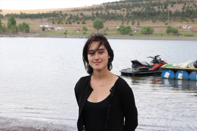 Erzurum&#039;da Teke Deresi Göleti&#039;nde jet ski heyecanı