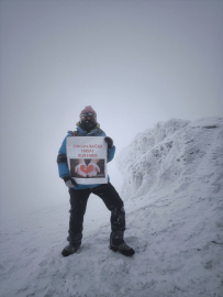 Erzurum&#039;da hastane çalışanı Ağrı Dağı&#039;nın zirvesinde organ bağışına dikkati çekti