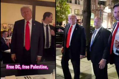 Trump'a restoranda Gazze protestosu: "Bugünün Hitleri"  sloganları yankılandı