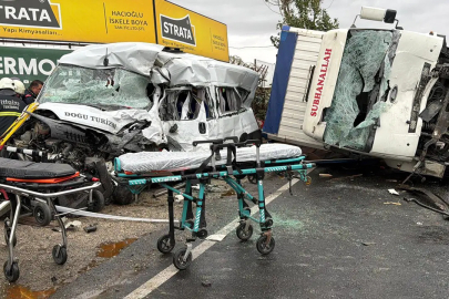 Tekirdağ’da feci kaza, işçi servisi can pazarına döndü!