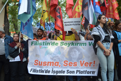 Ankara’da Aksa Tufanı’nın yıldönümü yürüyüşü düzenlendi