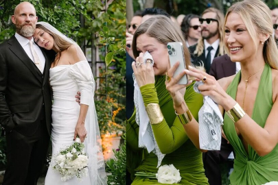 Gigi ve Bella Hadid, ablaları Alana'nın düğününde gözyaşlarına boğuldu!