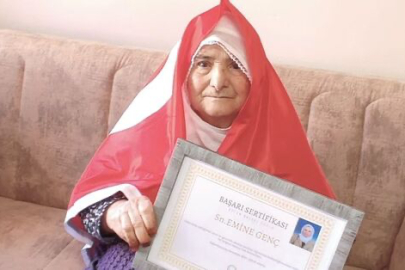 Malatya’da 88 yaşında okuma yazma öğrendi