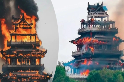 Çin’de 1500 yıllık tapınak kül oldu